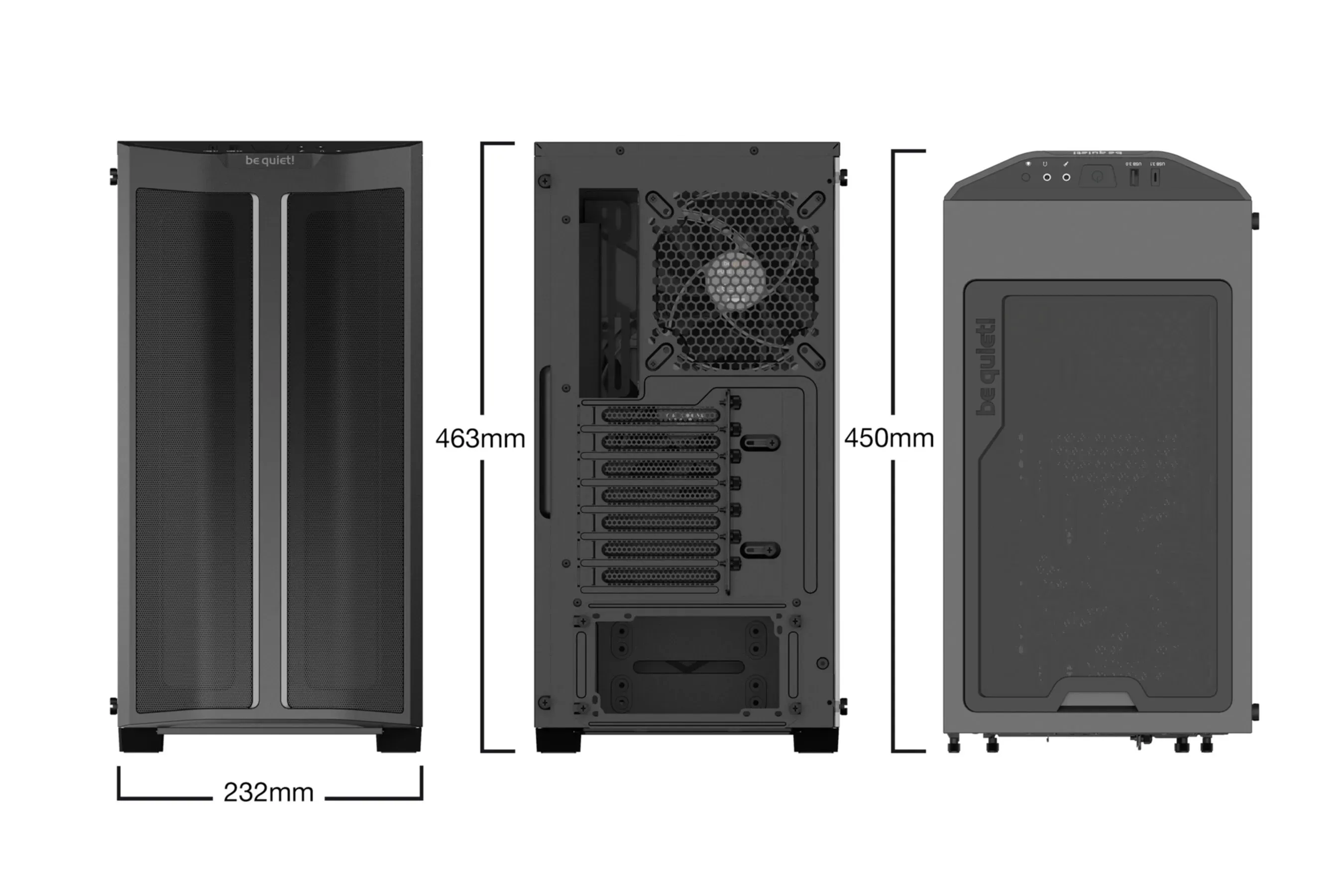 PC- Gehäuse BeQuiet Pure Base 500DX schwarz