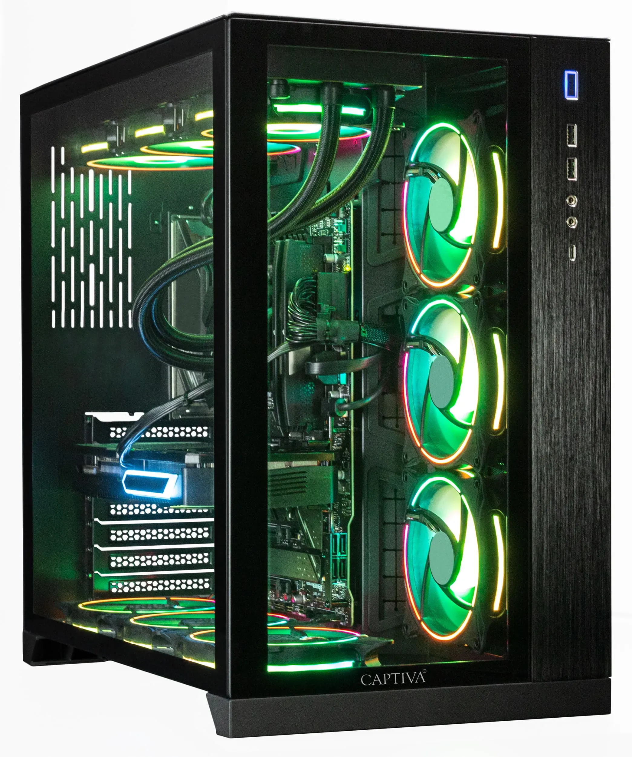 Captiva PC Highend Gaming R84-633 (Ryzen 7 9700X/RTX4070 Super 12GB GDDR6X/SSD 1TB/32GB/WLAN/Windows 11 Home 64-bit)