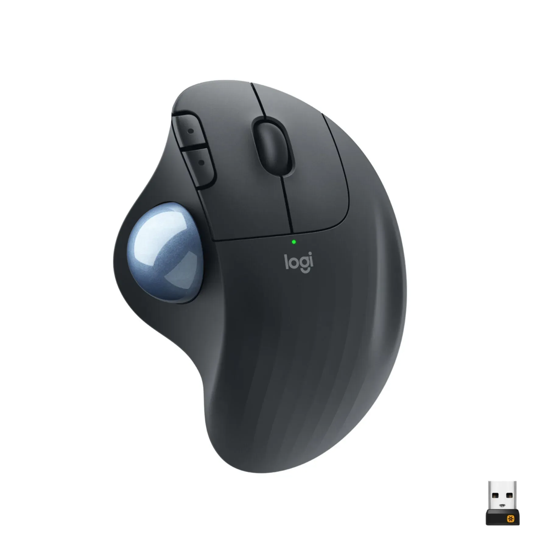 Mouse Logitech ERGO M575 Wireless Trackball Maus - rechts - Trackball - RF Wireless + Bluetooth - 2000 DPI - Graphit (910-005872) [B-Ware]