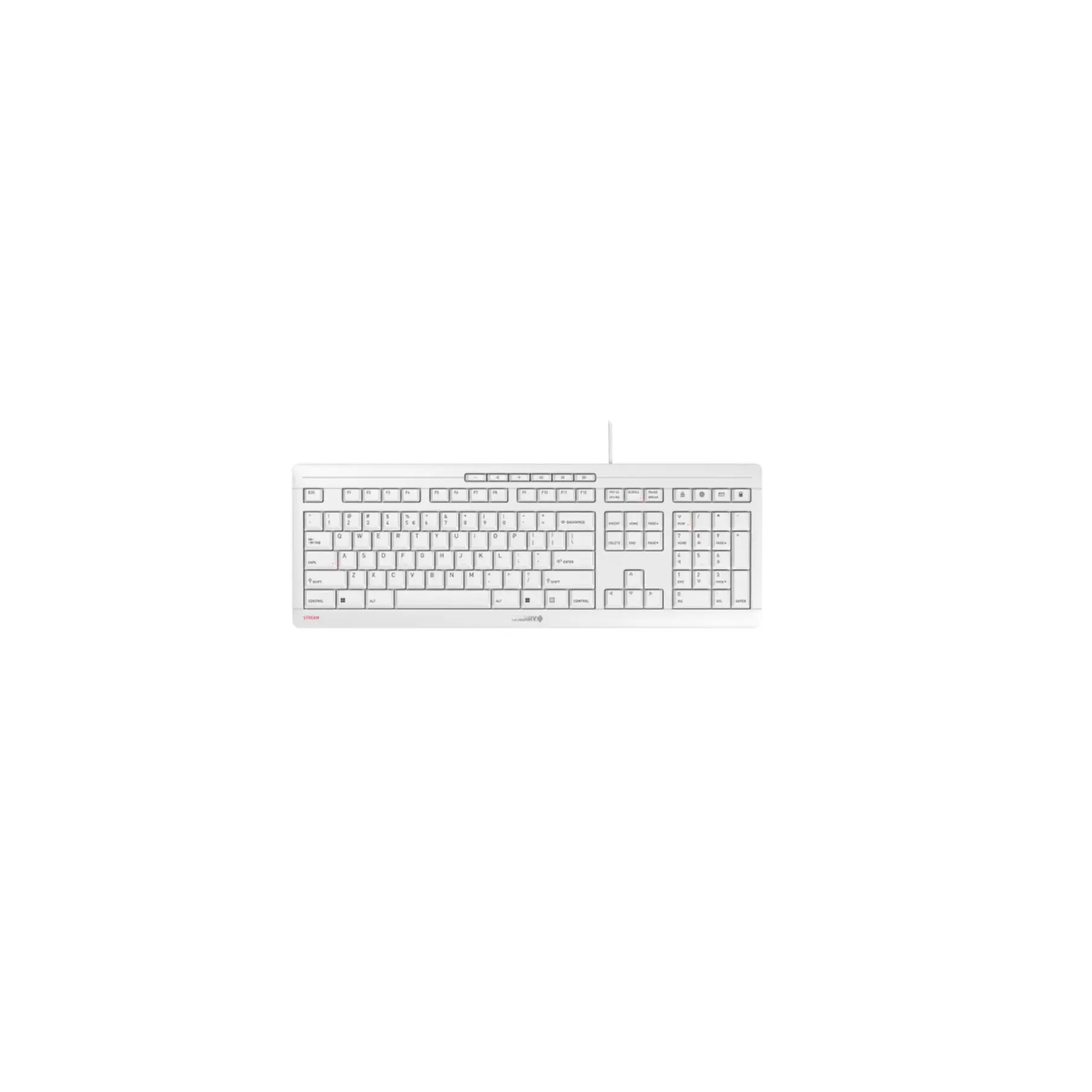 Keyboard Cherry STREAM weiß-grau US (JK-8500EU-0) [B-Ware]