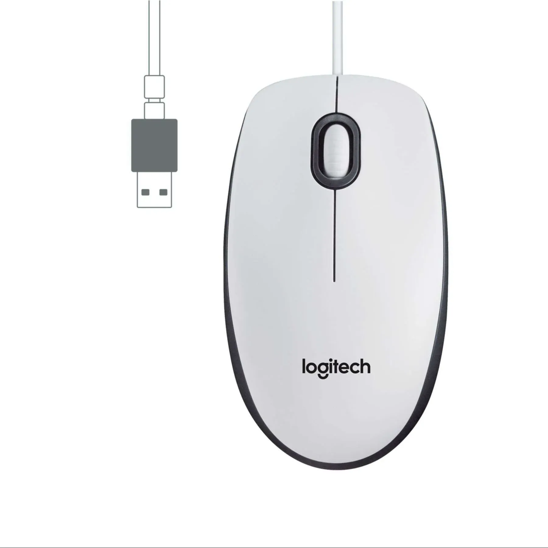 Mouse Logitech M100 white (910-005004)