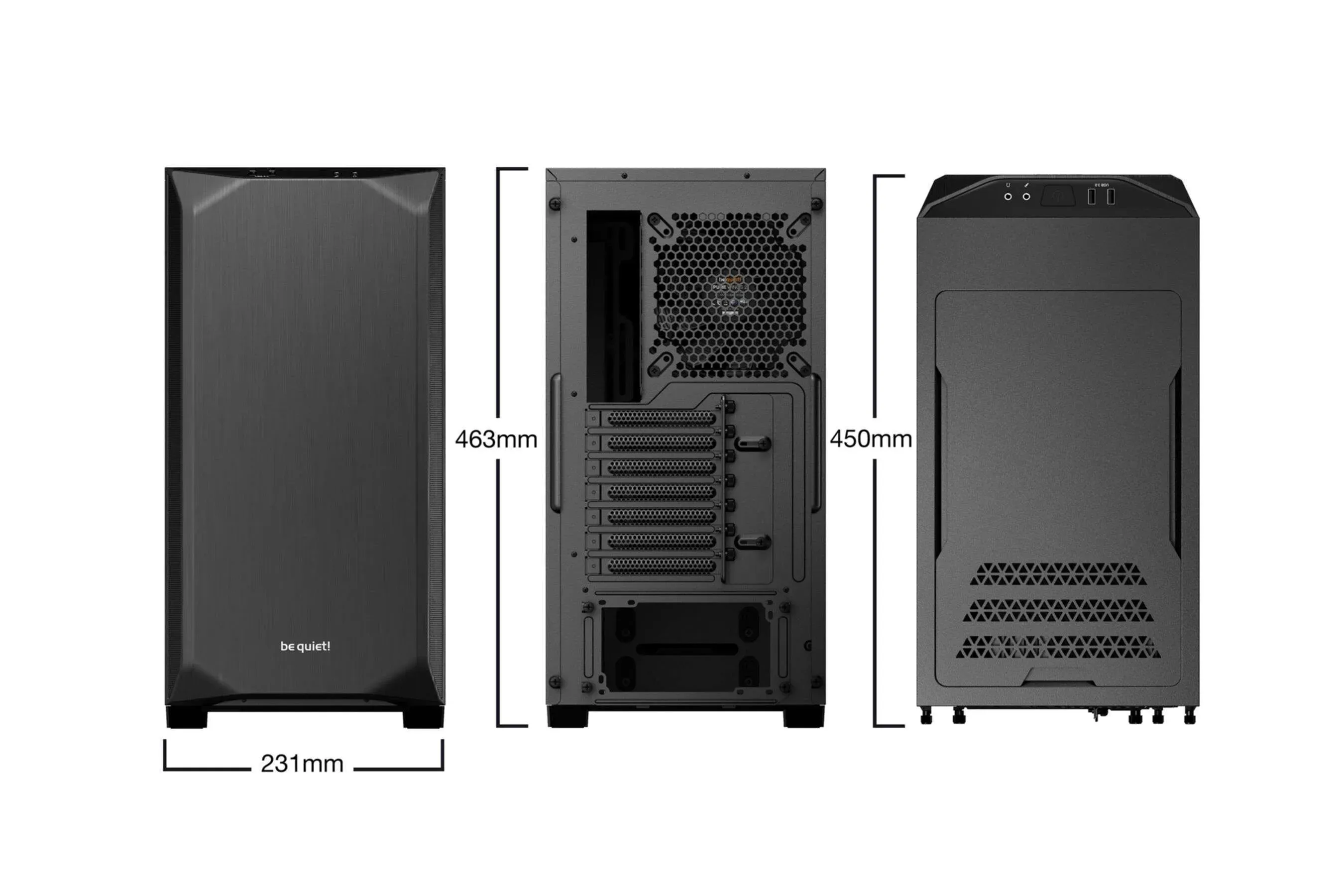 PC- Gehäuse BeQuiet Pure Base 500 Window - schwarz