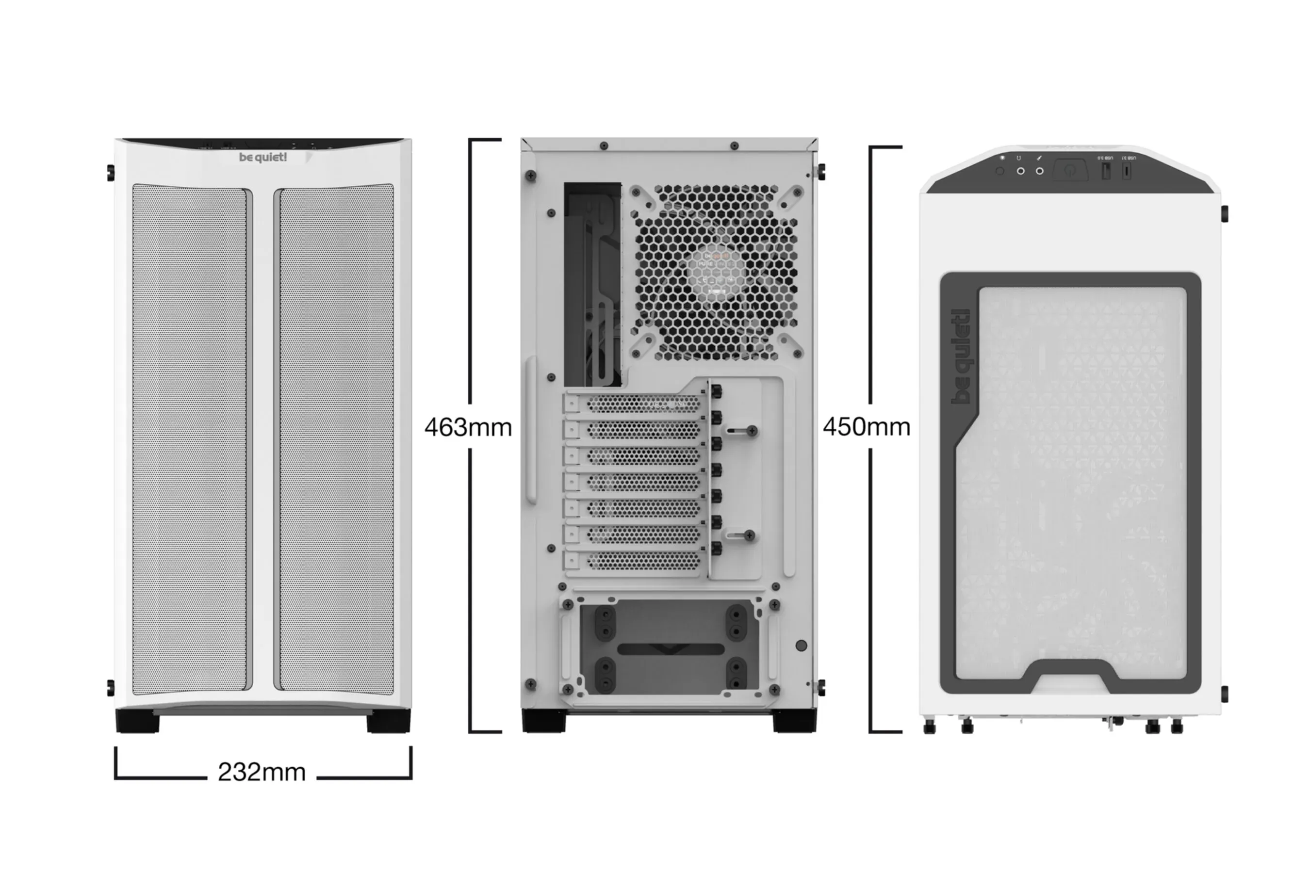 PC- Gehäuse BeQuiet Pure Base 500DX weiss