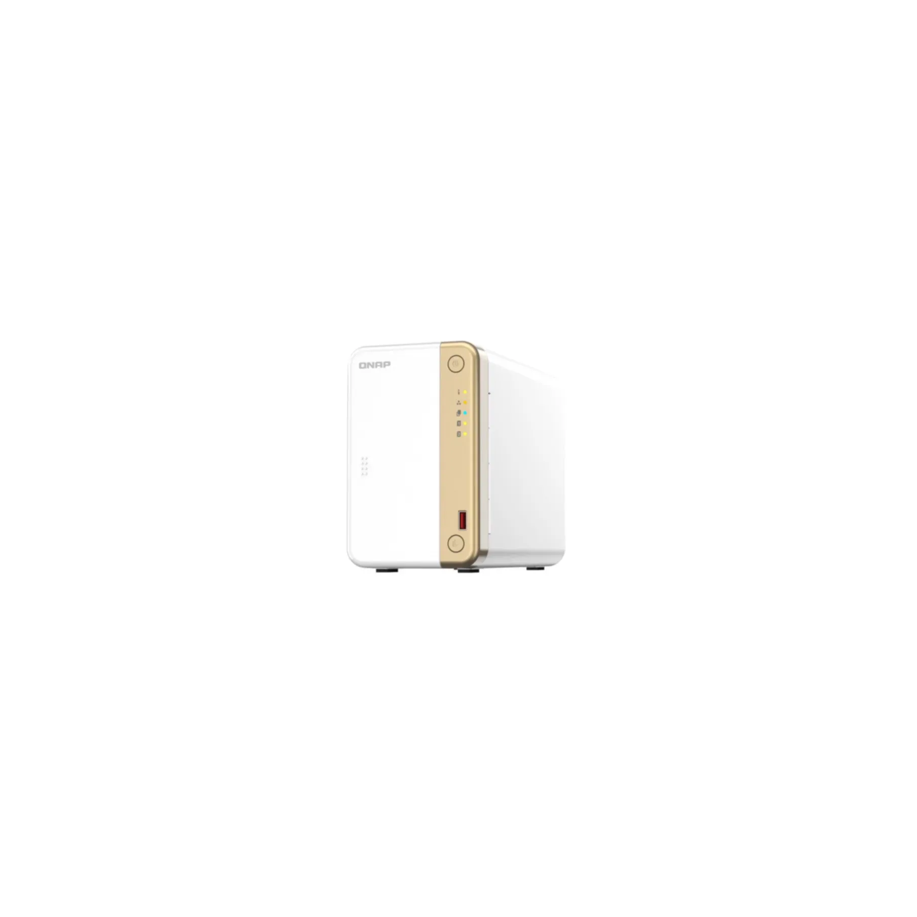 NAS Server QNAP TS-262-4G Tower - Intel® Celeron® - N4505 - Gold - Weiß