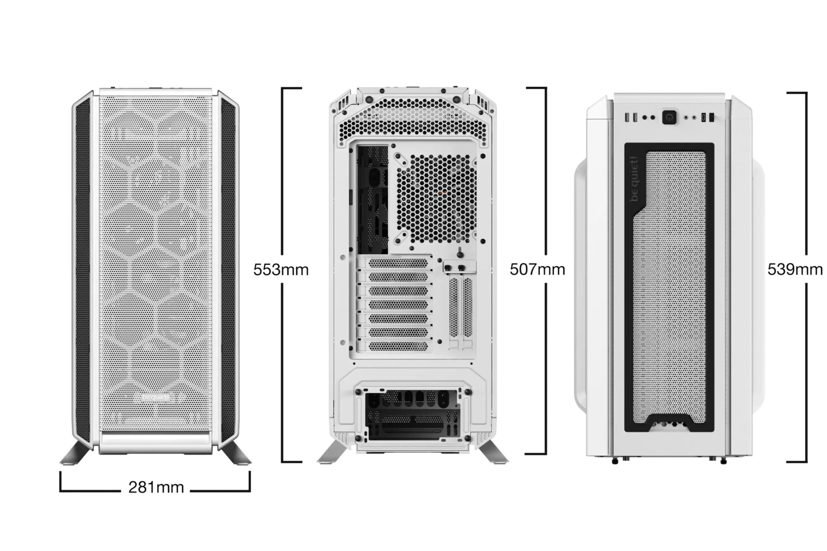 PC- Gehäuse BeQuiet Silent Base 802 Window - weiss